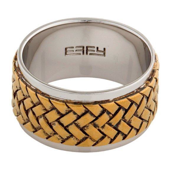 Effy Other - EFFY JEWELRY TWO-TONE 18K YELLOW GOLD PLATED & STERLING SILVER 925 WEAVE BAND